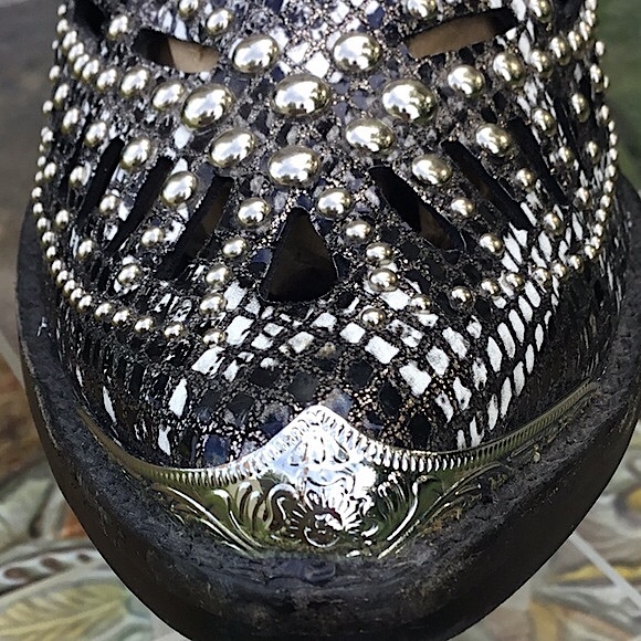 Jeffrey Campbell Black Calhoun Silver Studded Western Booties - Picture 9 of 16